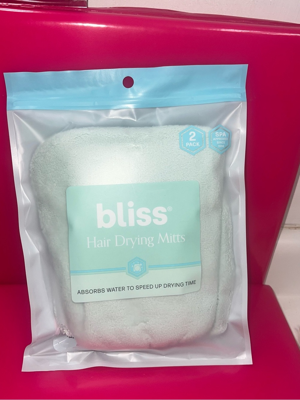 bliss Hair Drying Mitts – Light Aqua 2-Pack
